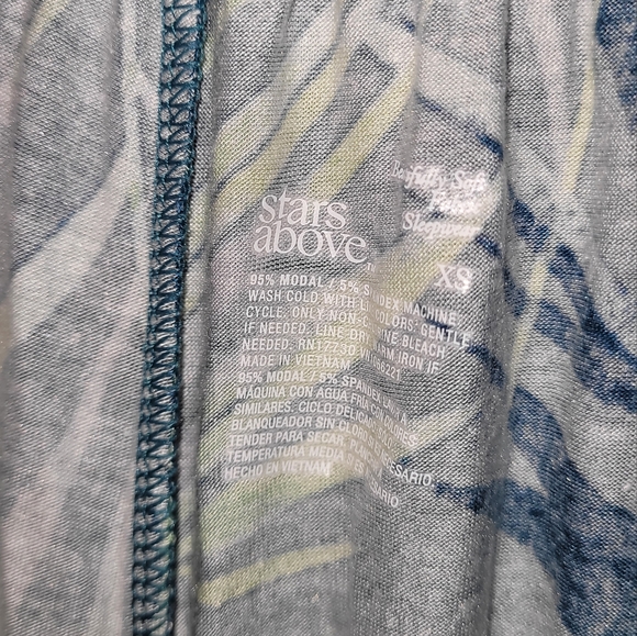 Ladies XS Stars Above Teal tropical pajama pants - bnwt flowy - Picture 7 of 7